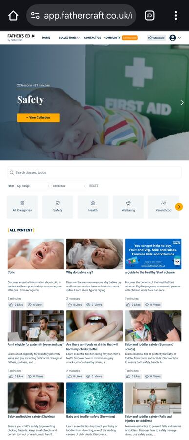 Father's Ed Safety collection page